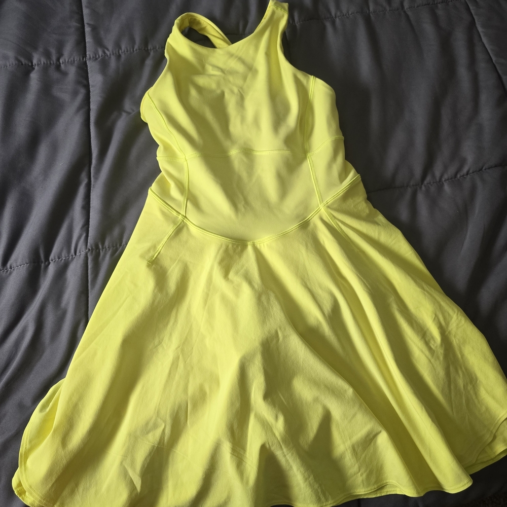 Lululemon Athletica One Shoulder Yellow Dress